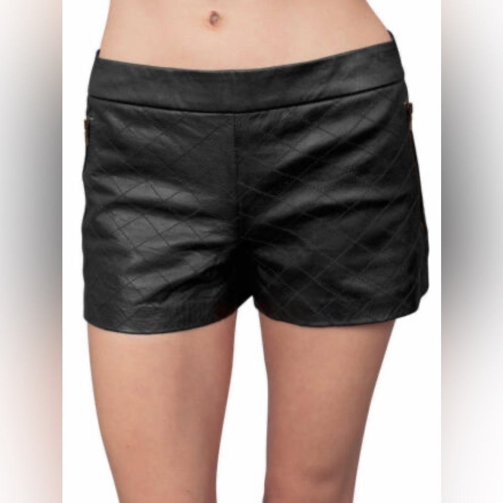 Alice + Olivia leather shorts